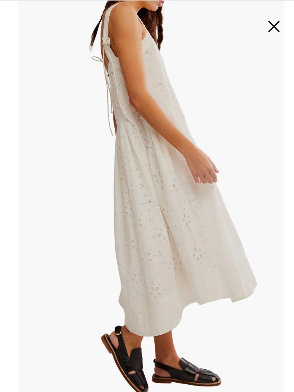 Free People Primavera Eyelet Square-Neck Midi Dress - Picture 4 of 9